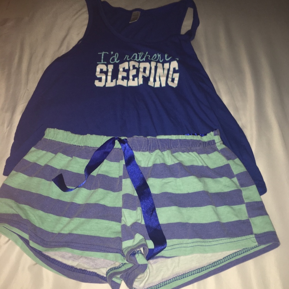 Sleeping Set Tank Top And Shorts.